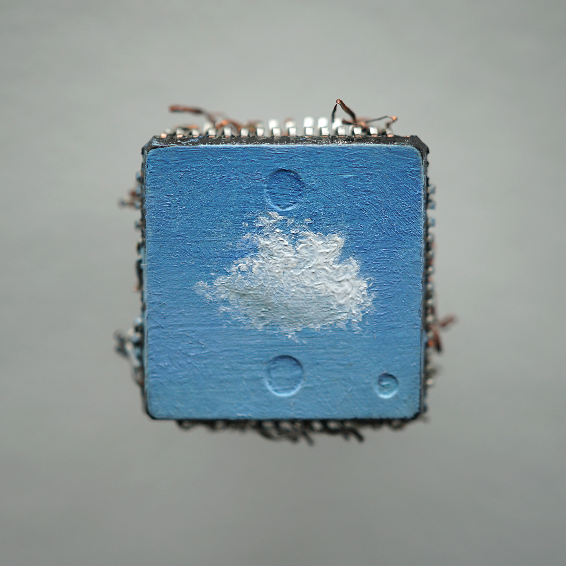 ☁️, oil paint on microchip, 2026