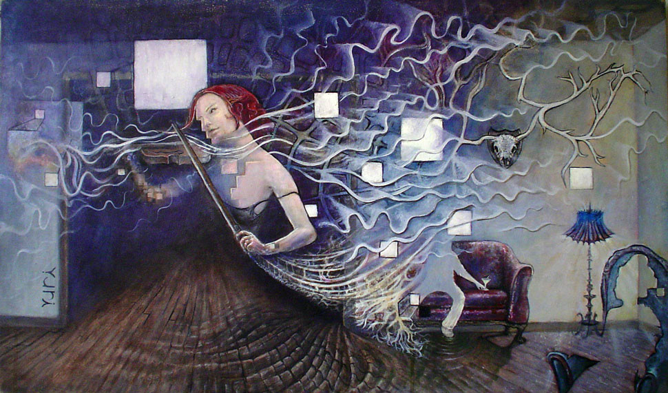 Steal the Evening from an Empty Room, Oil on Canvas