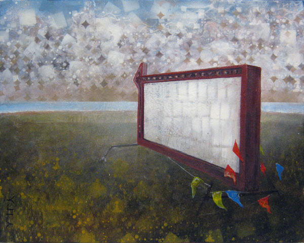 Untitled, Acrylic and spraypaint on canvas