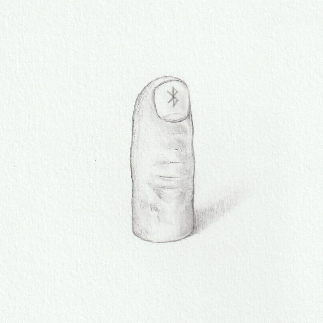 Bluefinger, Pencil on paper, 2019