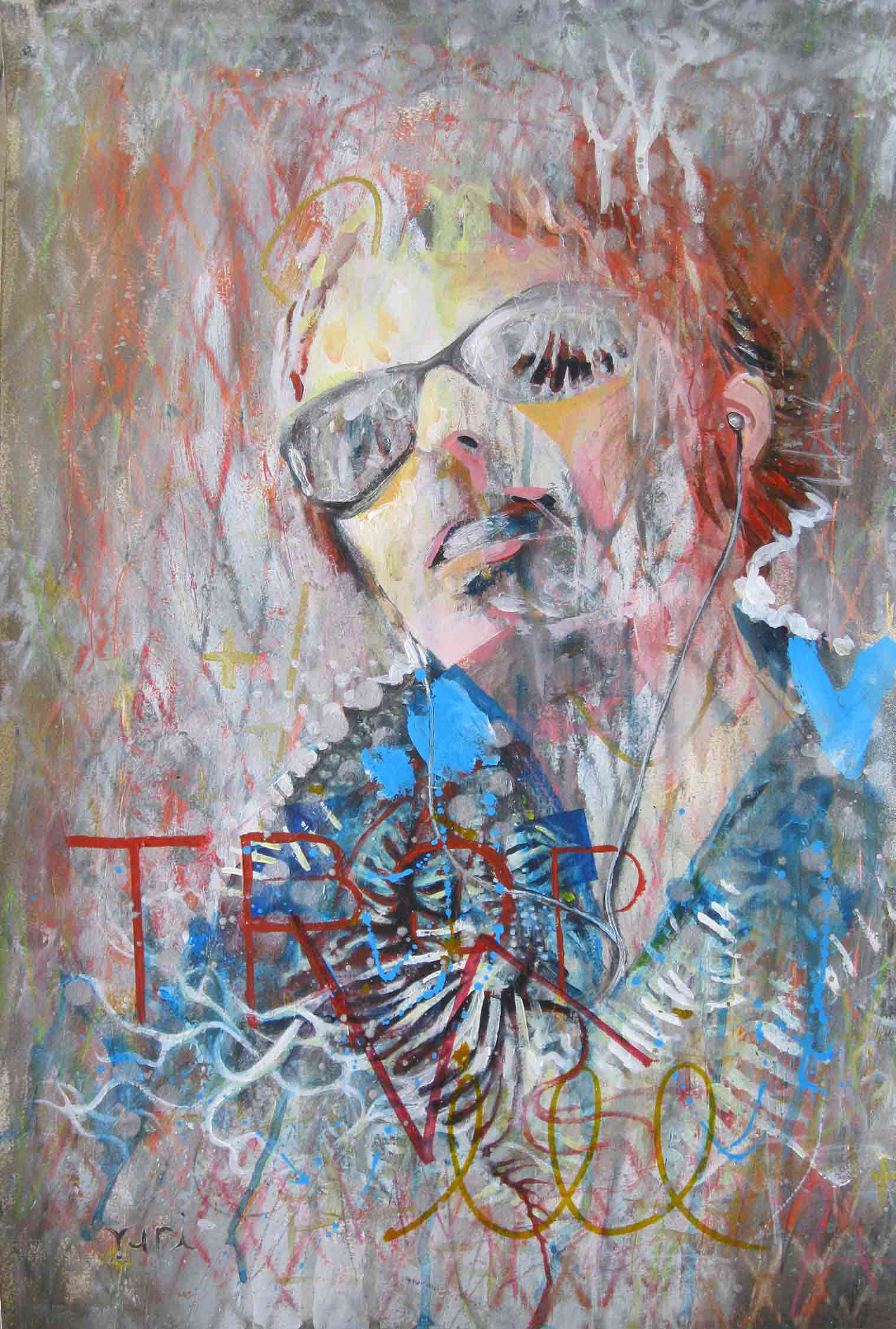 Princexcess, Acrylic and enamel on cotton paper