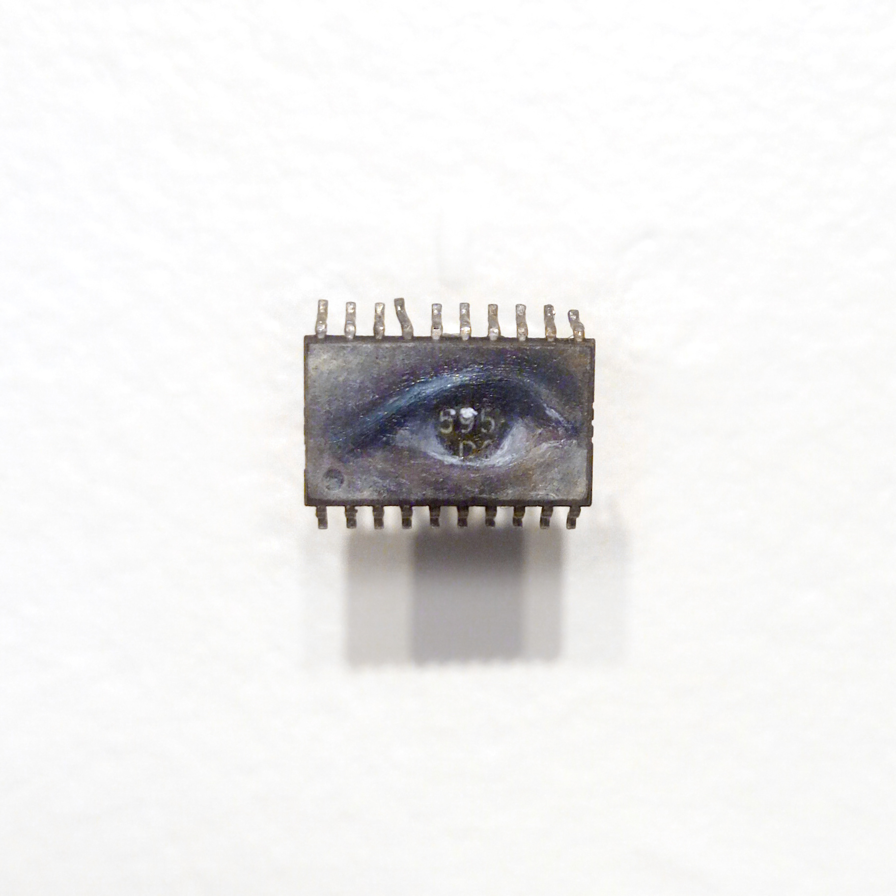 iEye, oil on microchip, .6 x 1 cm, 2015x 