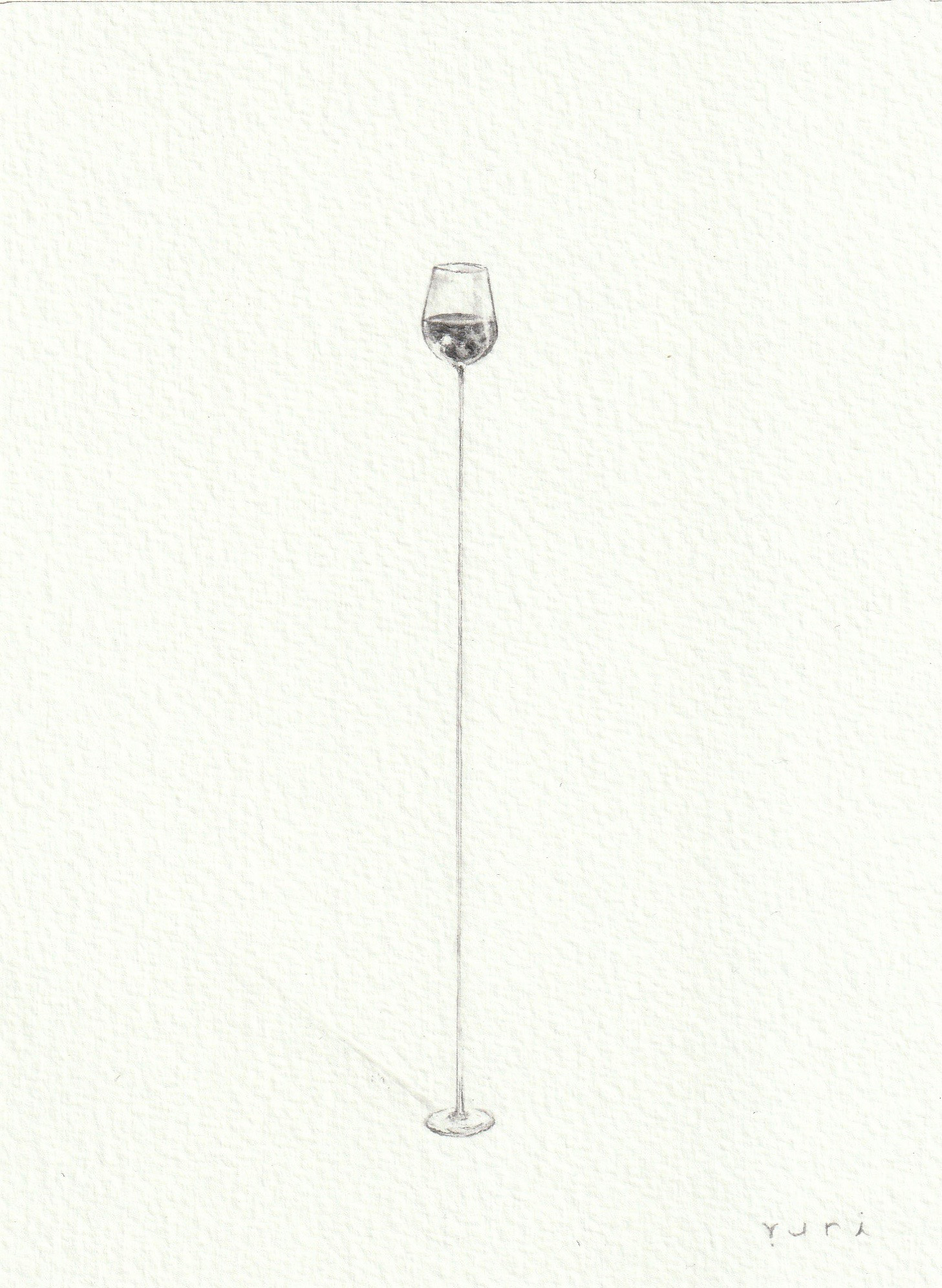 Verre tige vertige, Pencil on paper, 2018