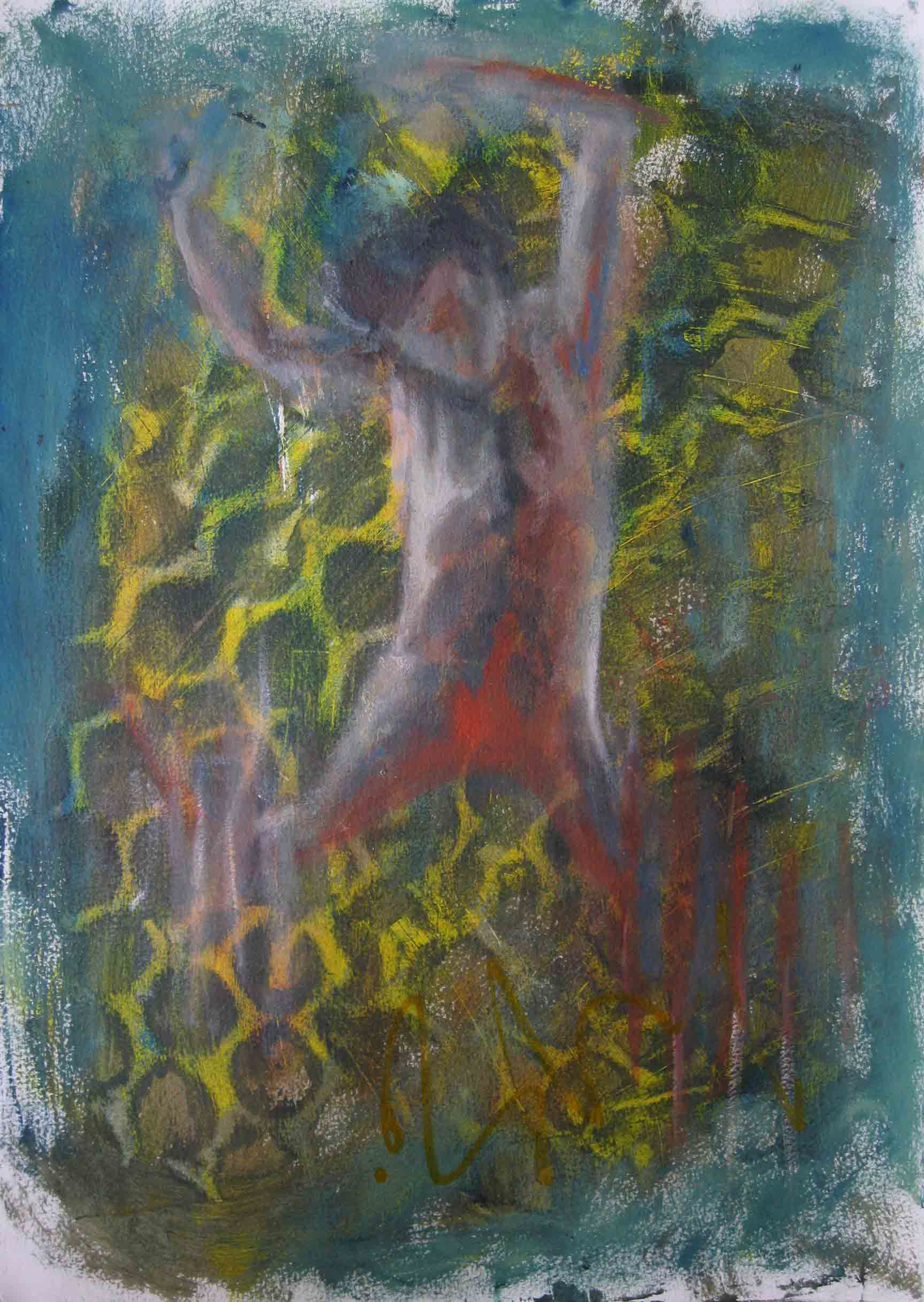 Danse volcan, Acrylic on cotton paper