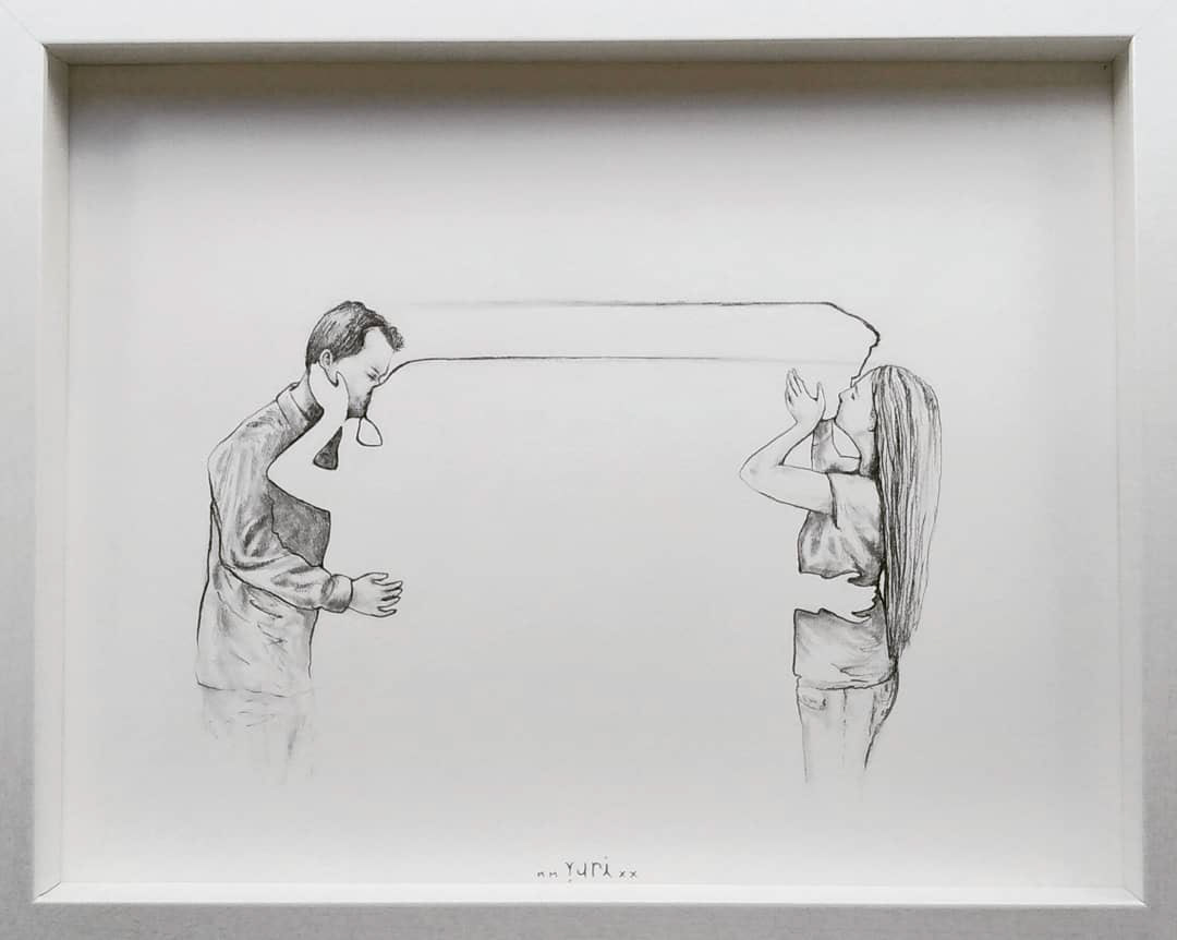 Kisstancing, Pencil on Paper, 2020