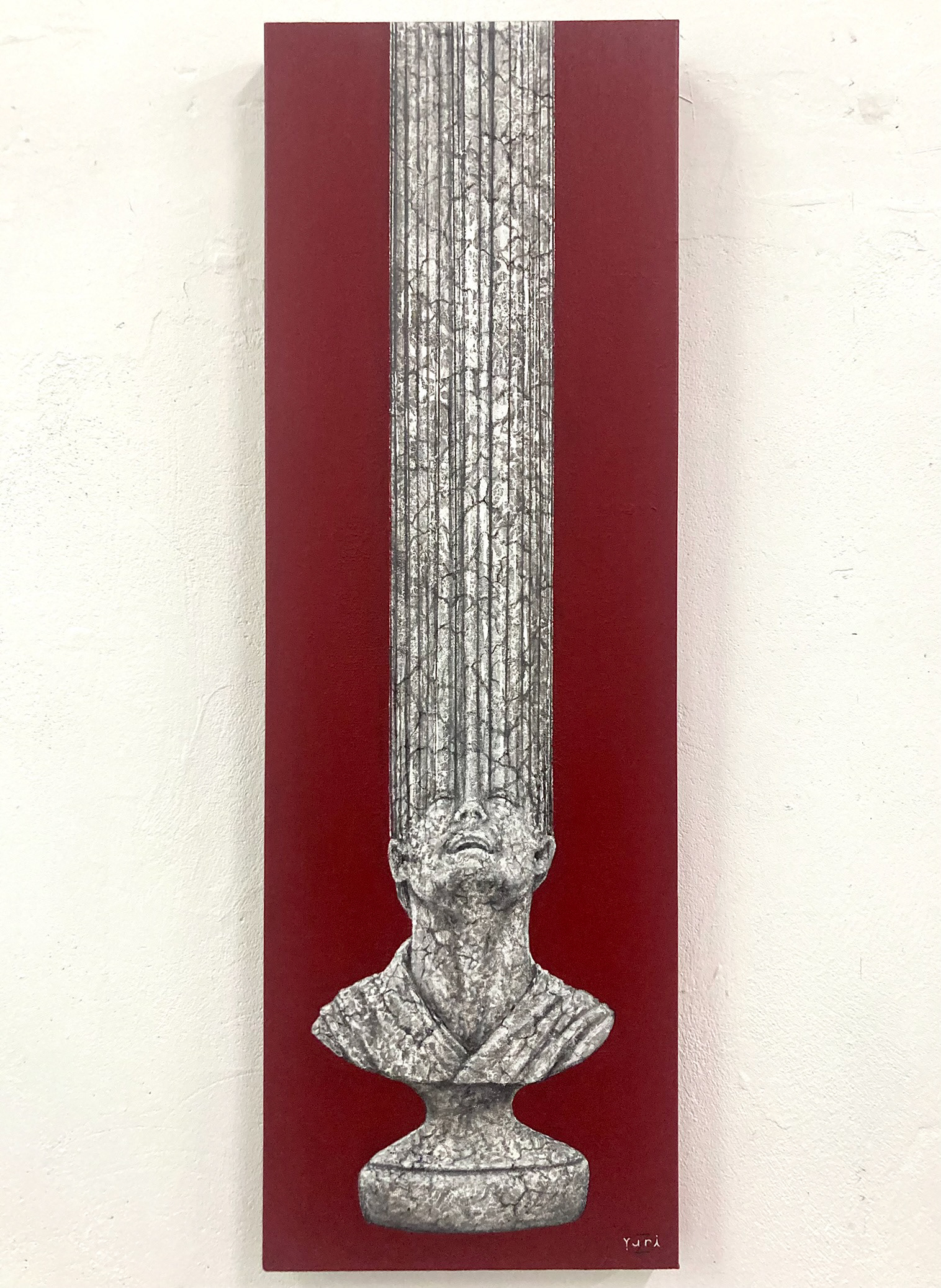 Émarbrement, acrylic on canvas, 90x30 cm