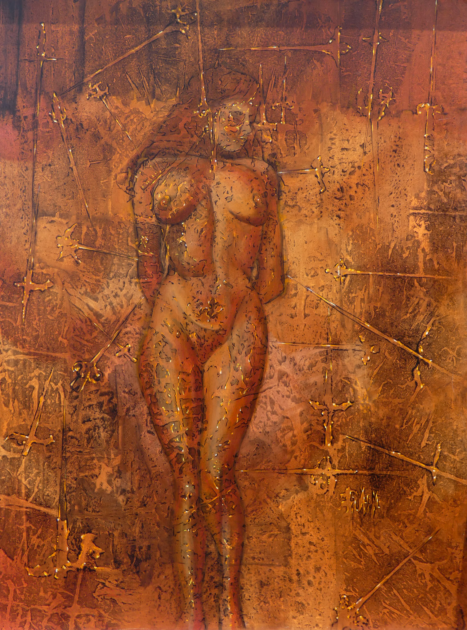 La Saint Barthélémy - Acrylique - 97/130 cm
