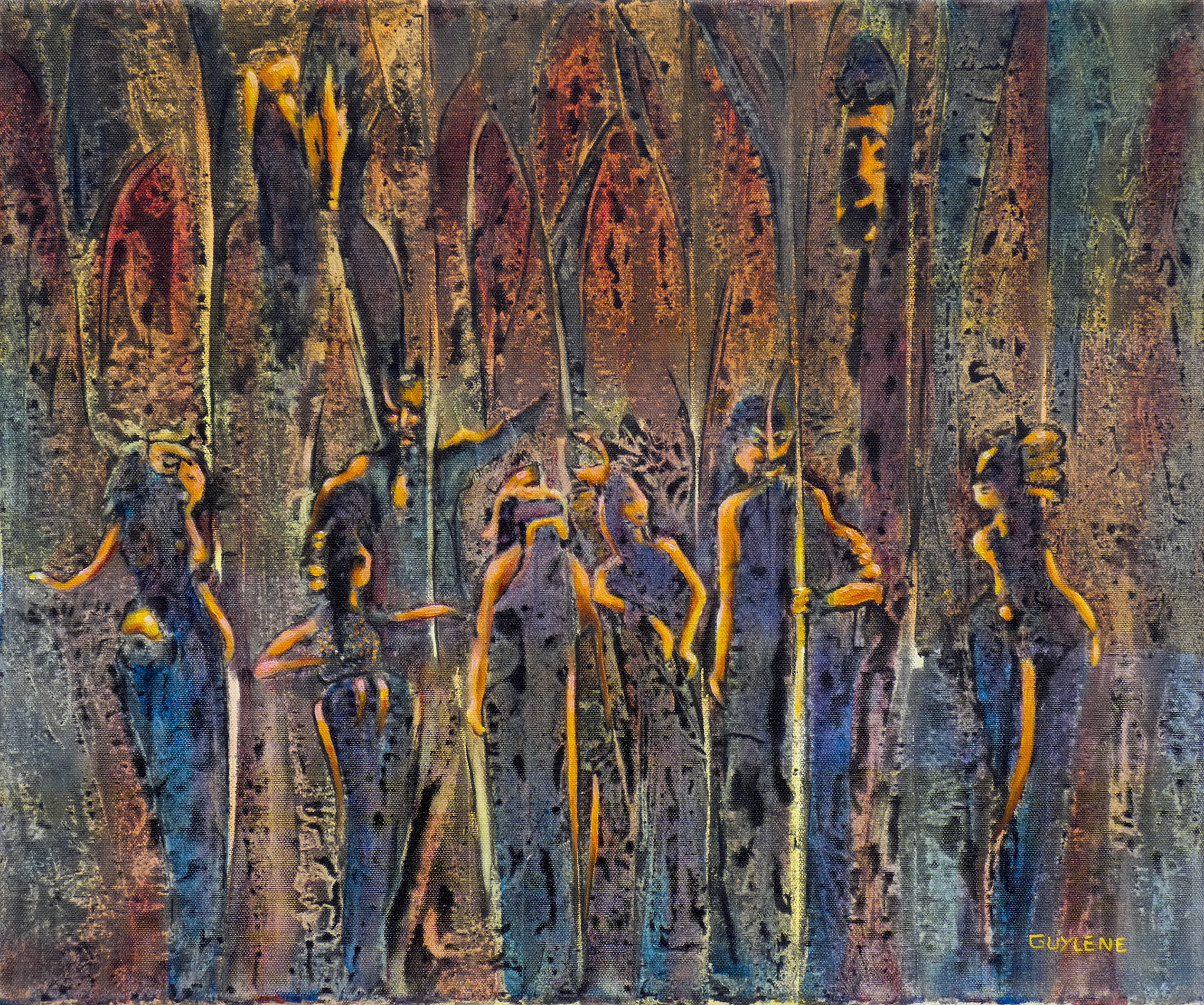 Les Dieux - Techniques mixtes - 45/55 cm