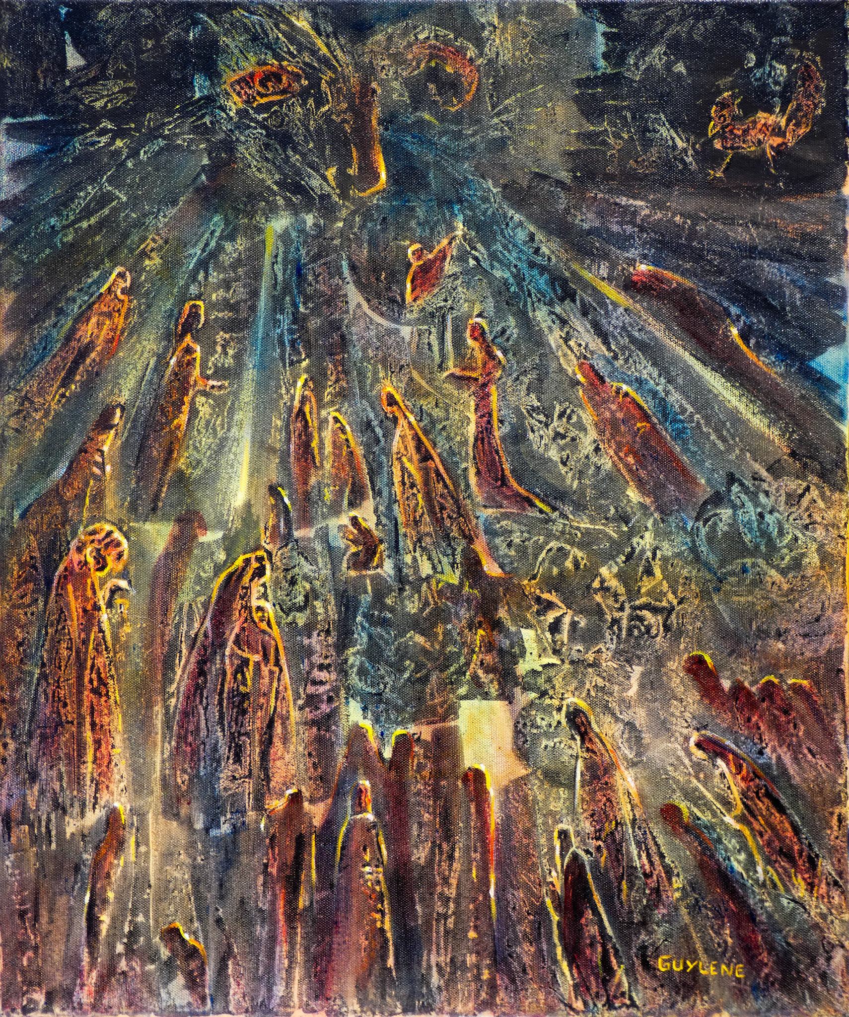 La caverne - Techniques mixtes - 45/55 cm