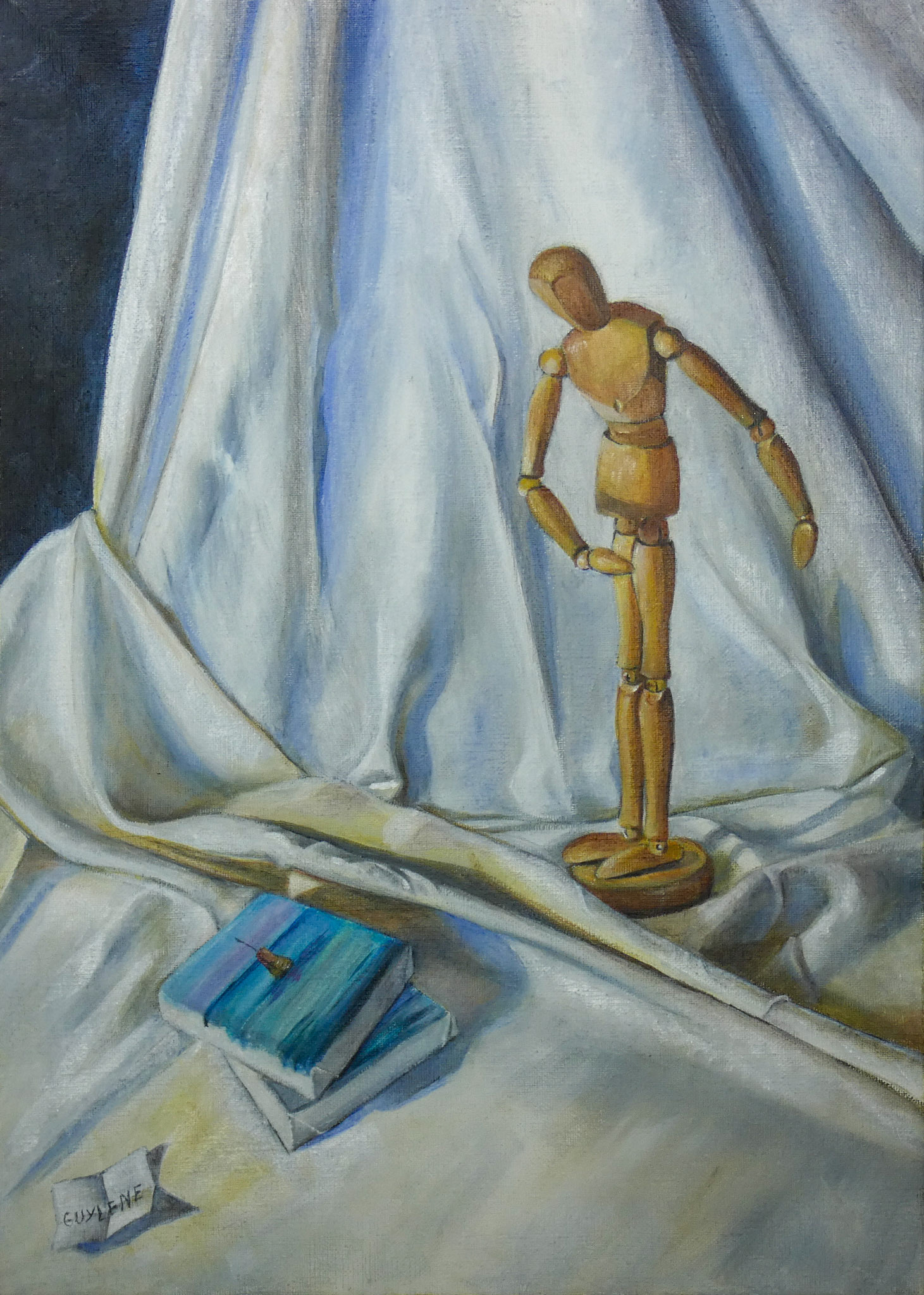 Mon ami de bois, le Becquet - Acrylique - 33/45 cm