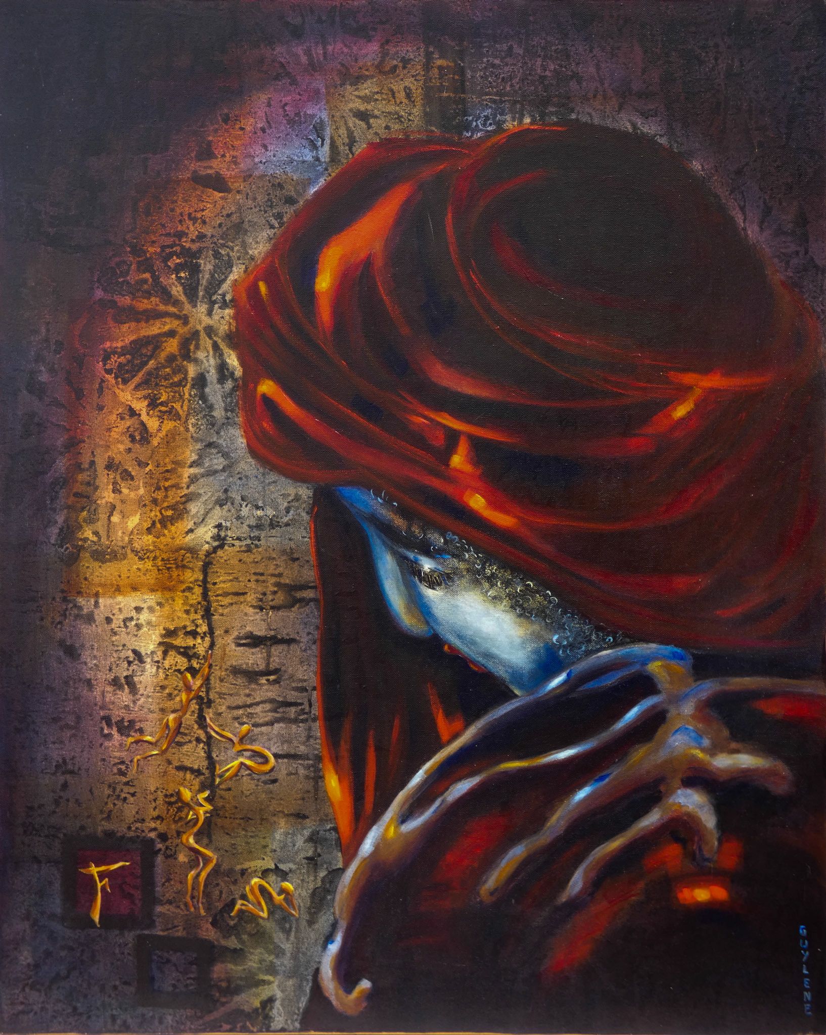 Le magicien - Techniques mixtes - 65/81 cm
