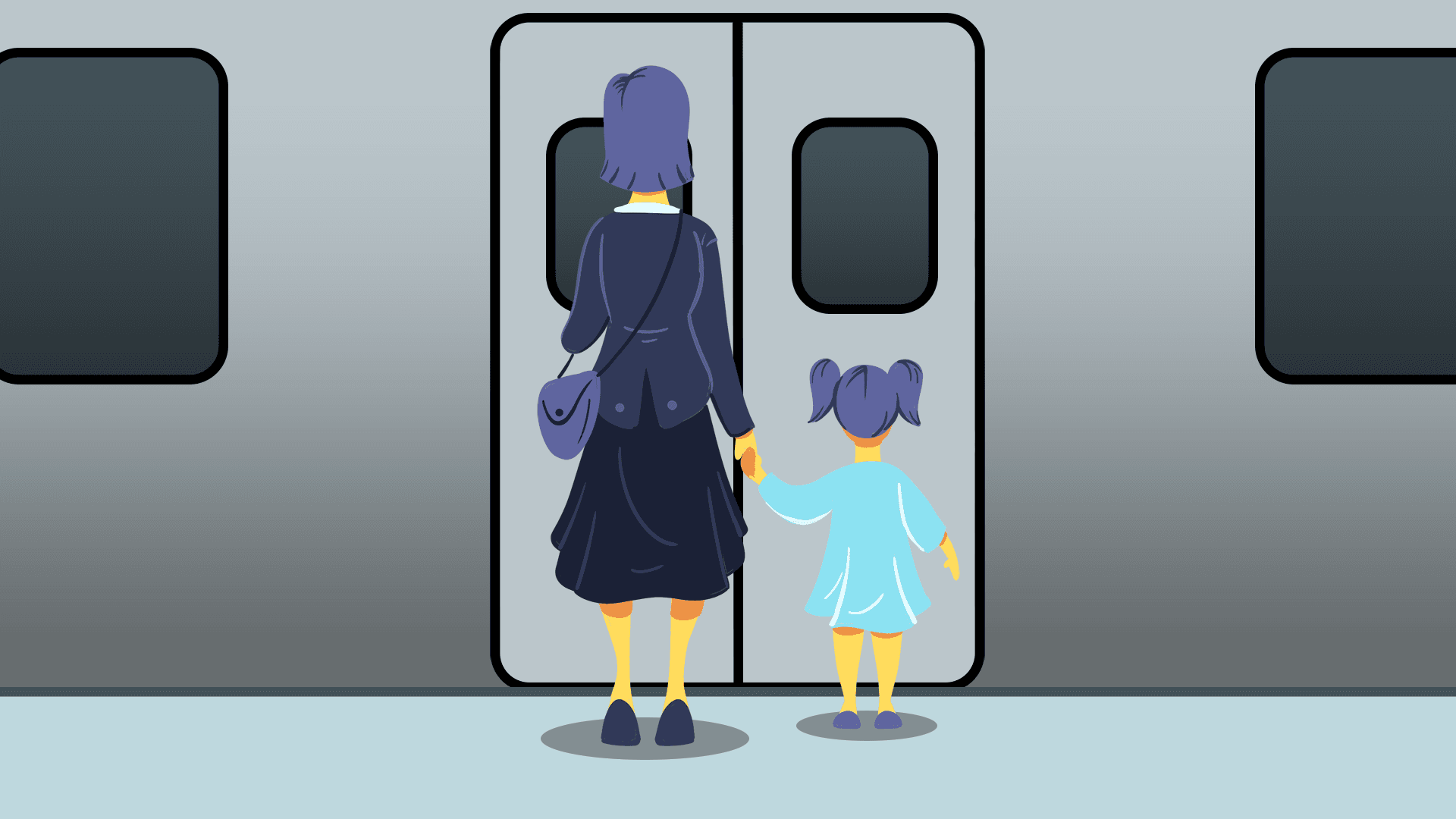 Mom and Daughter get onboard