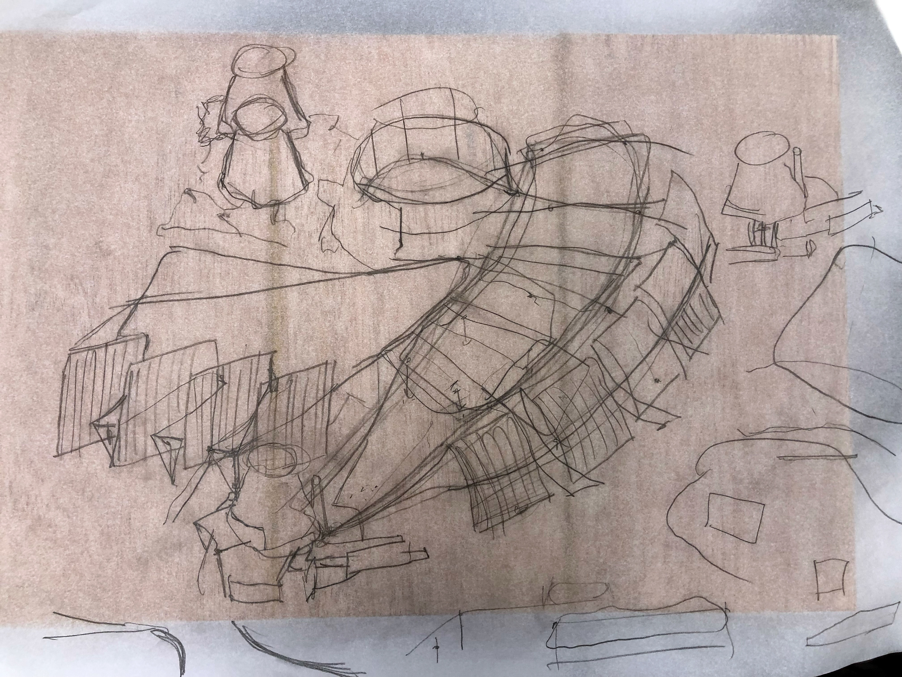 Initial massing sketch