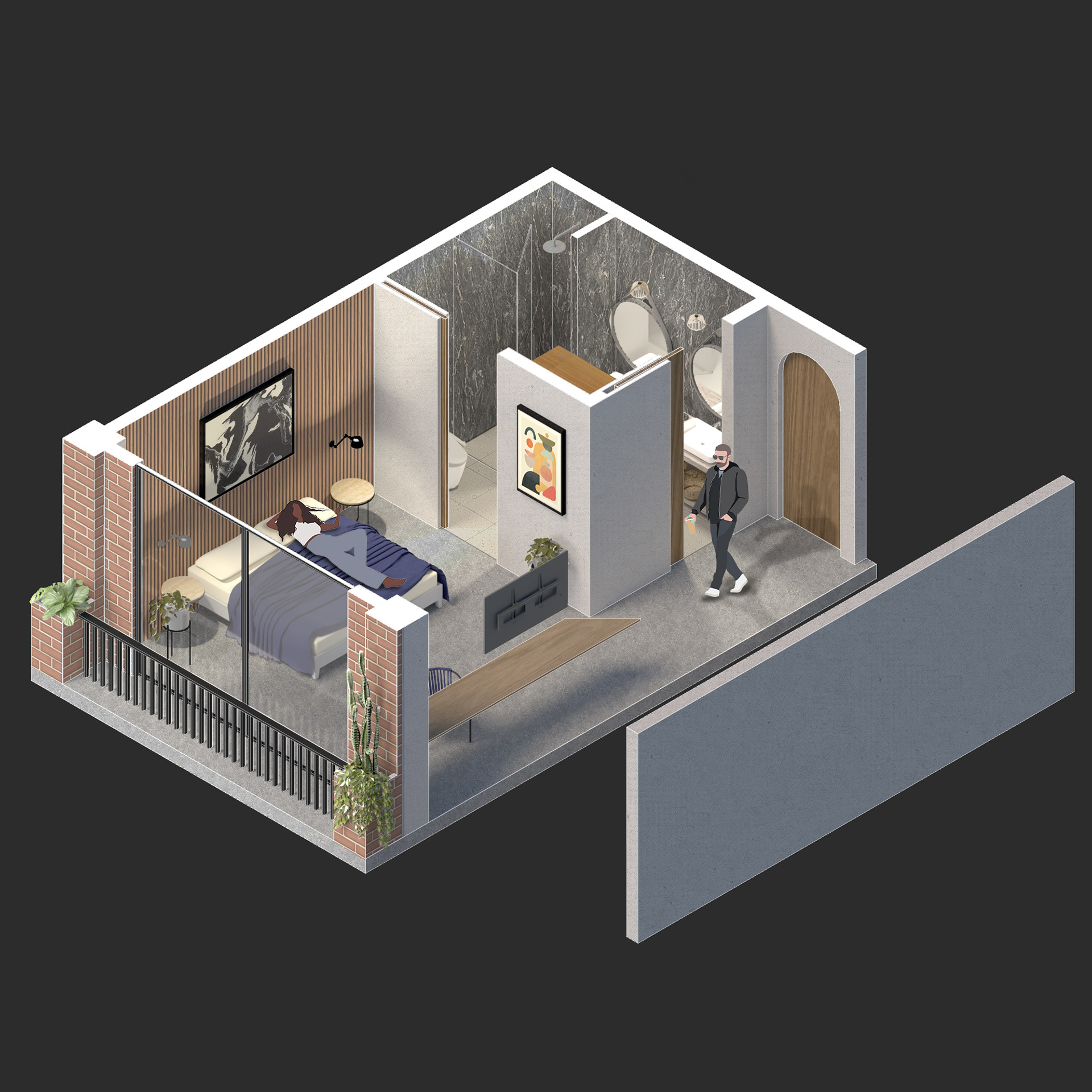 Jr. Suite with materials
