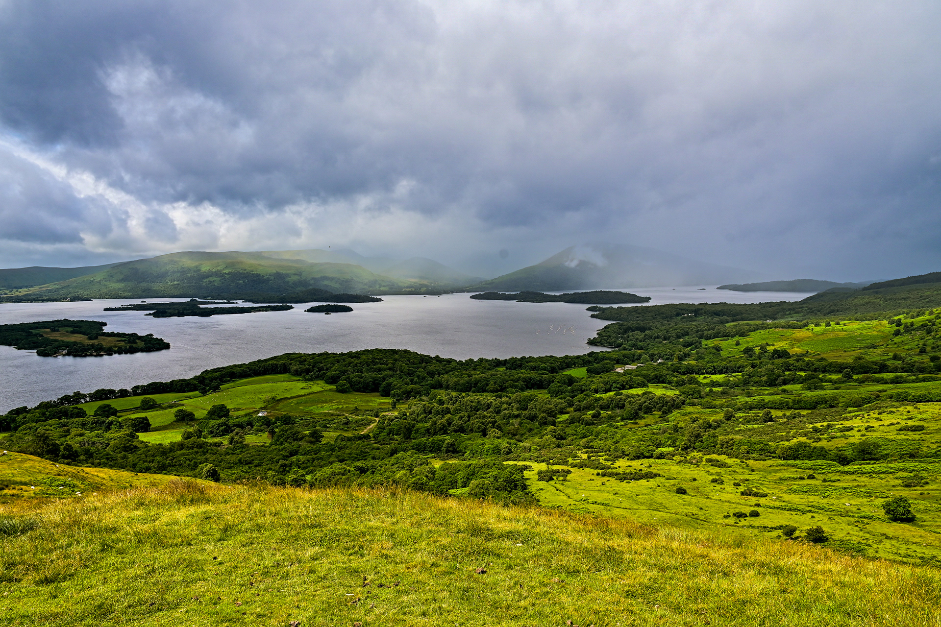 Panorama über Loch Lomond im Loch Lomond and the Trossachs National Park
