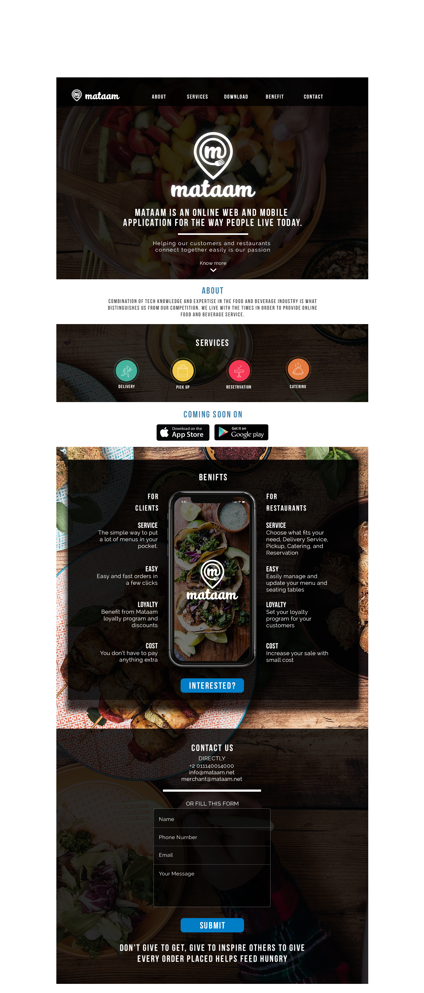 MATAAM IS A COMBINATION OF TECHKNOWLEDGY & EXPERTISE IN THE FOOD AND BEVERAGE INDUSTRY IS WHAT DISTINGUISHES US