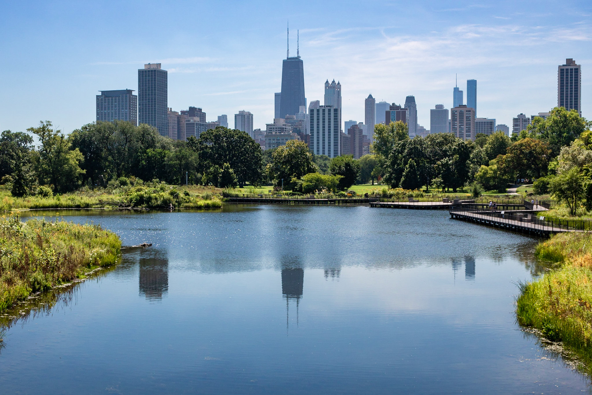 Urban Oasis | (Bridge over South Pond, Lincoln Park)