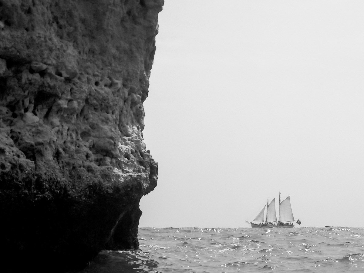 Big Rock, Little Ship | (Atlantic Ocean)