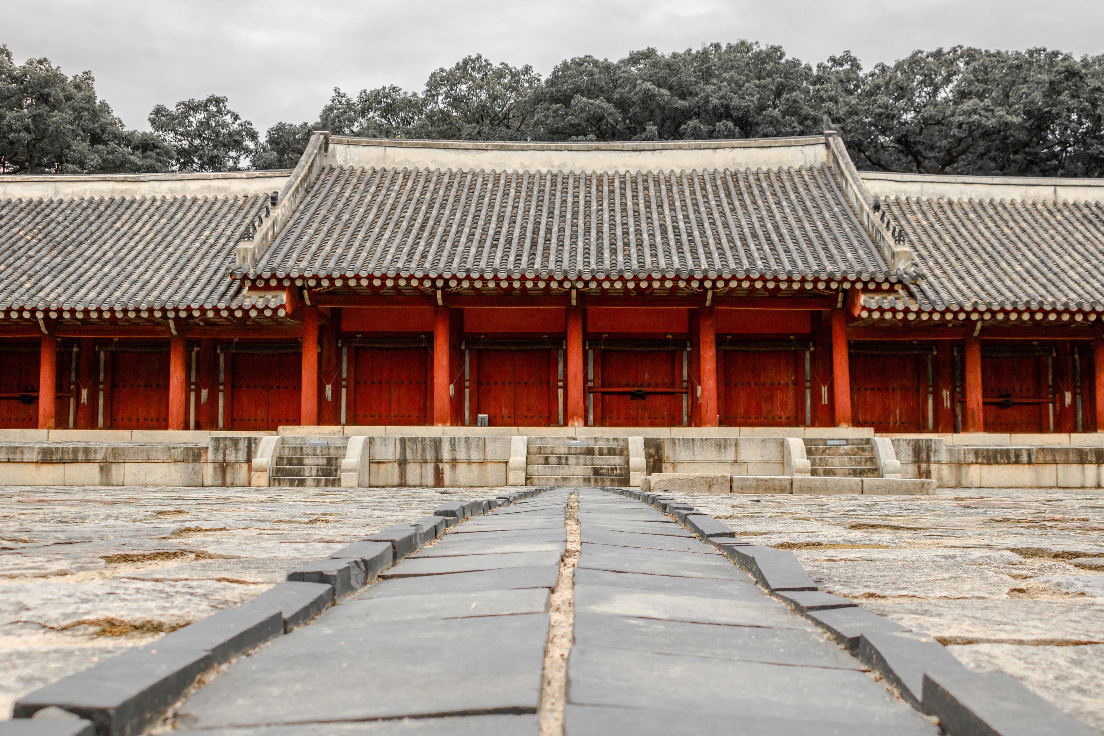 Grey Stone Path | (Jongmyo Shrine)