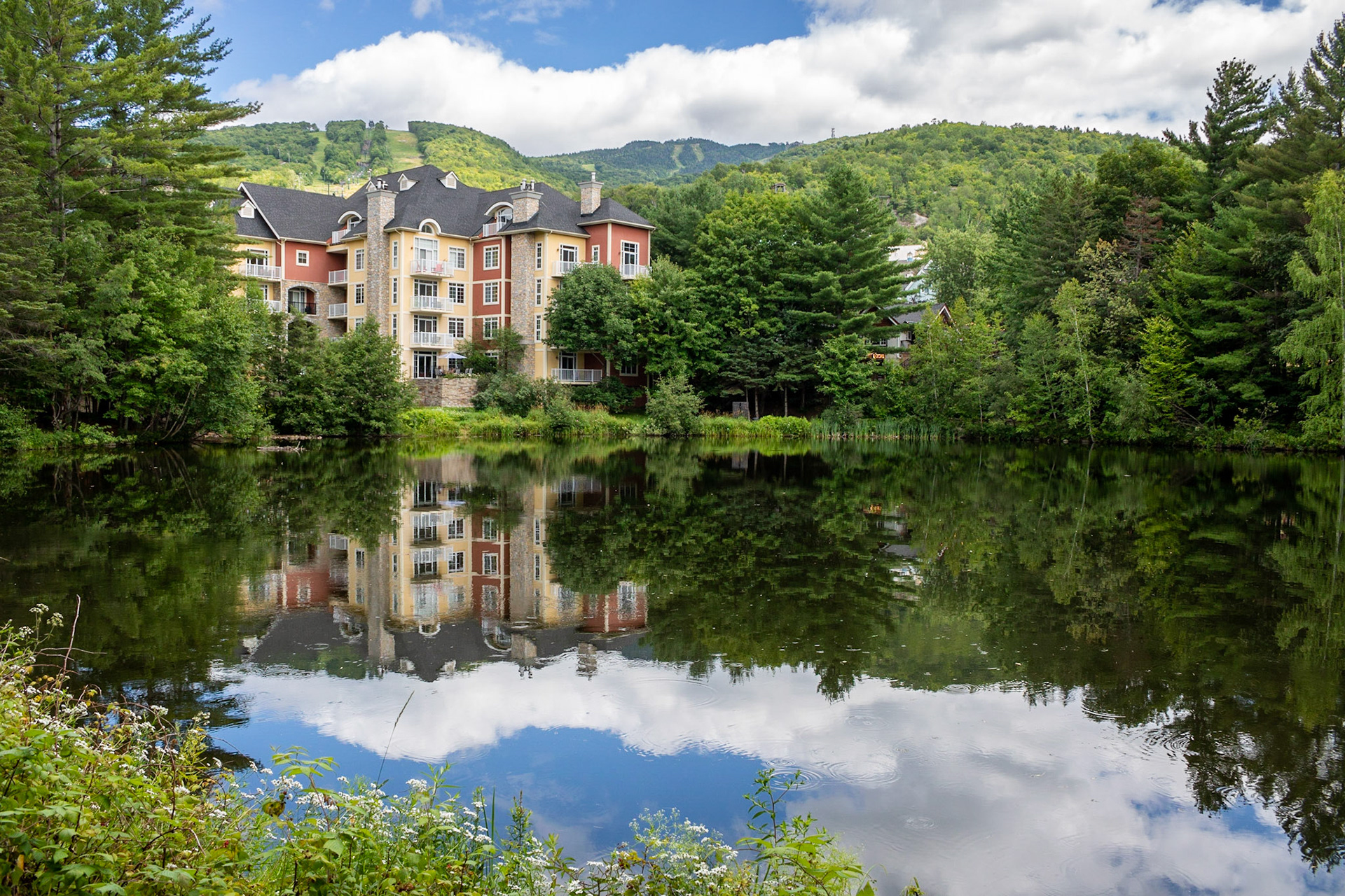 Summer at the Ski Resort | (Mirror Lake, Mont Tremblant Ski Resort)