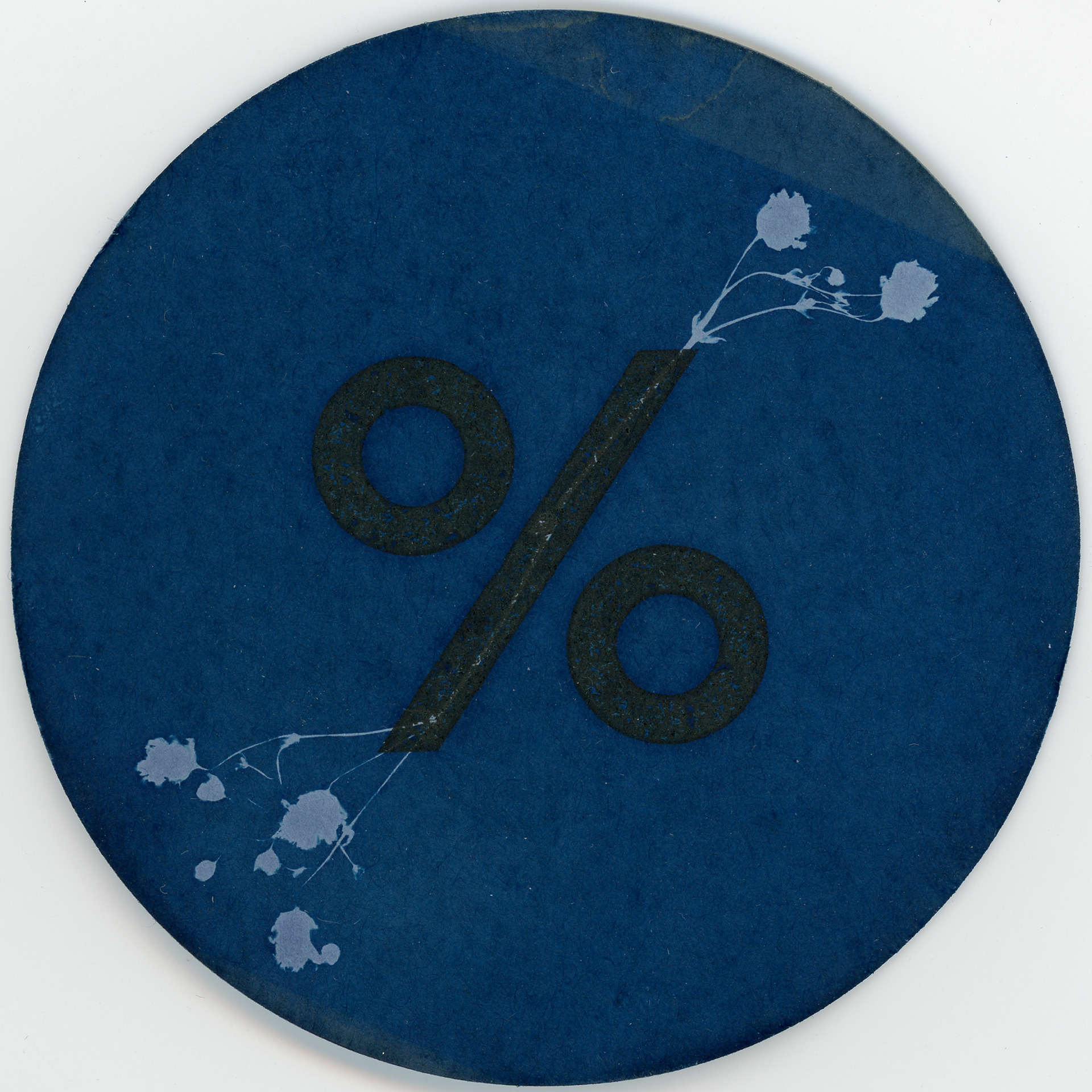 Cyanotype on Coaster (Dry Flowers)
