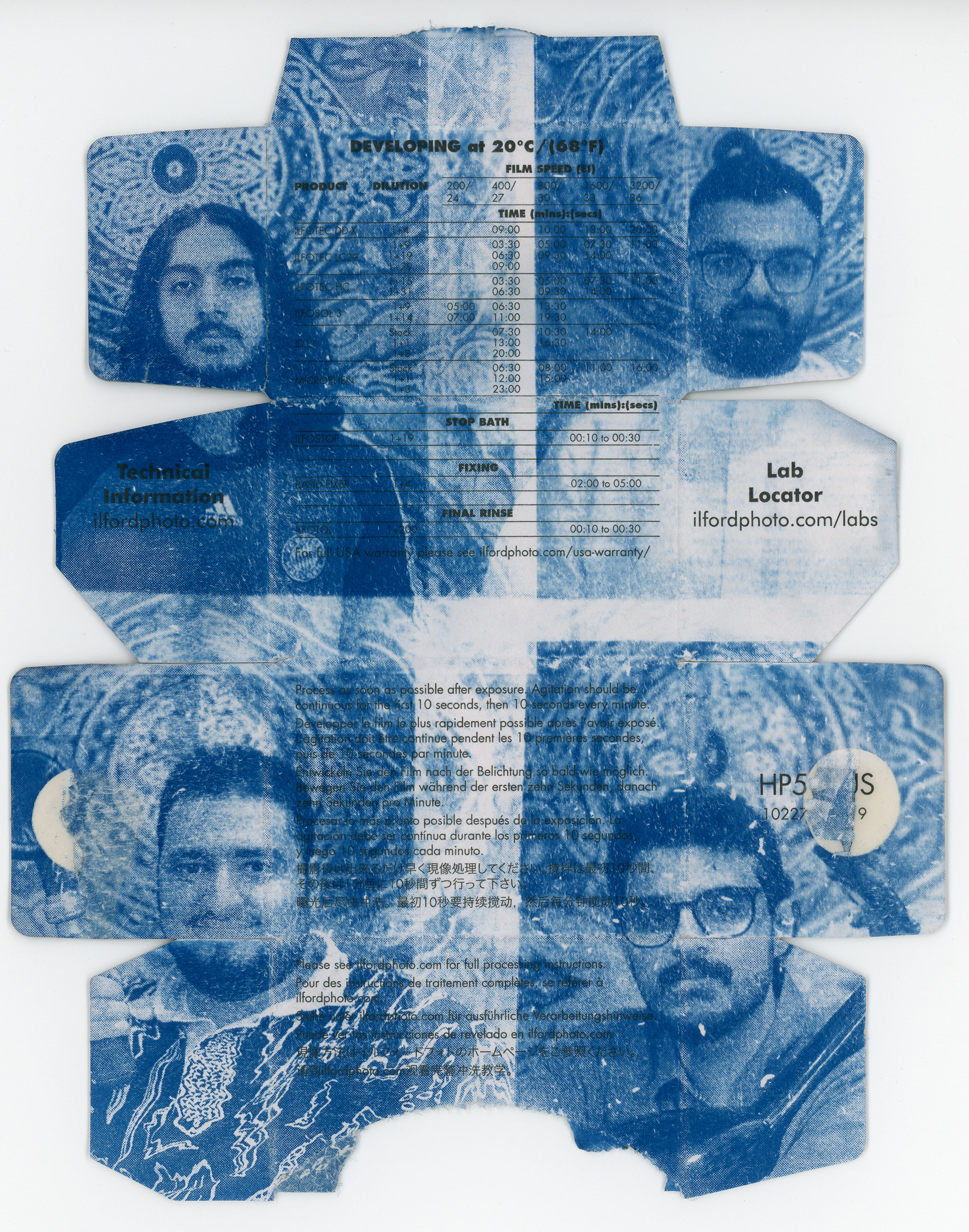 Cyanotype on HP5+ Box (Digital Negative)