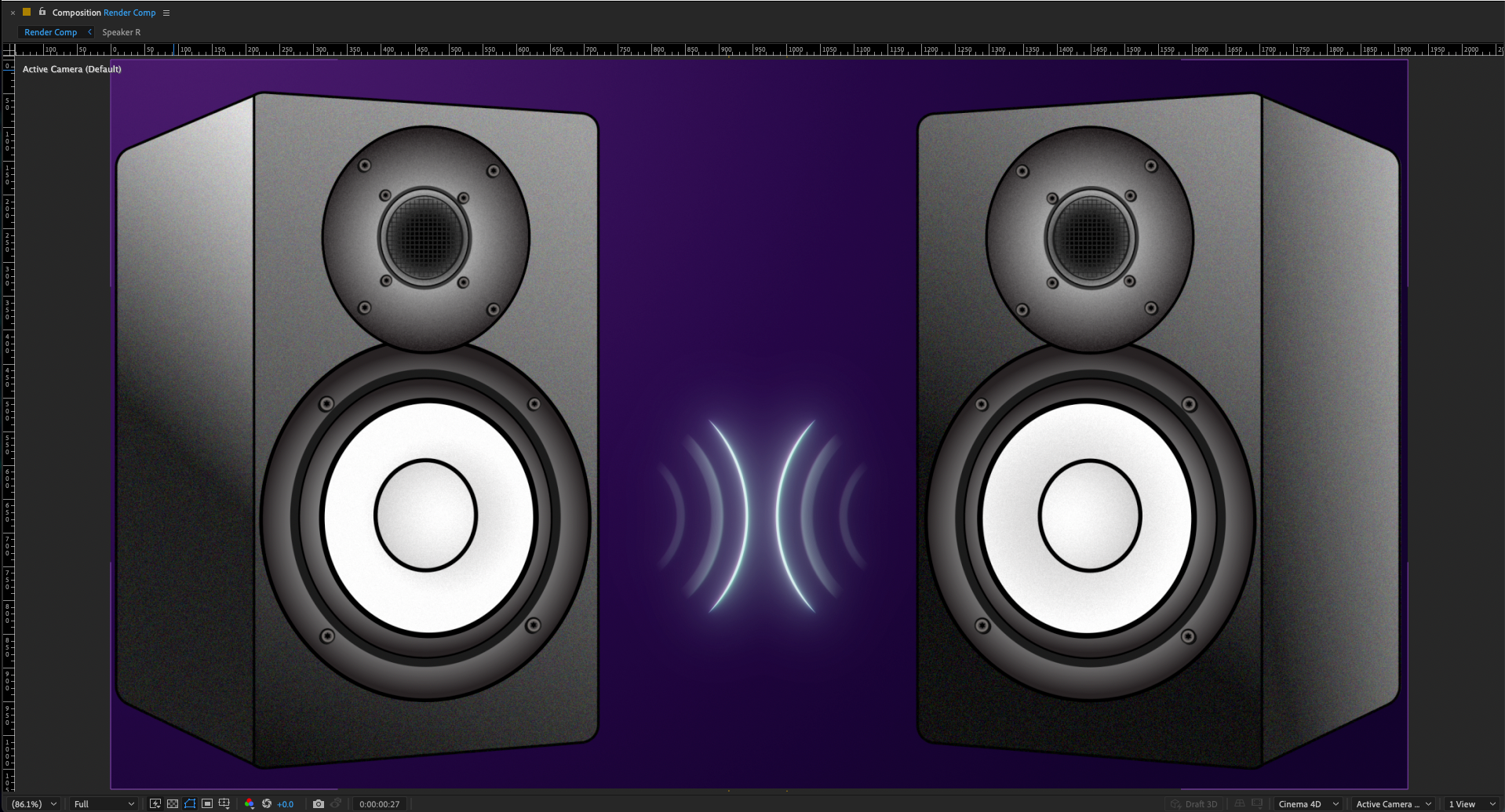 Both speakers in frame