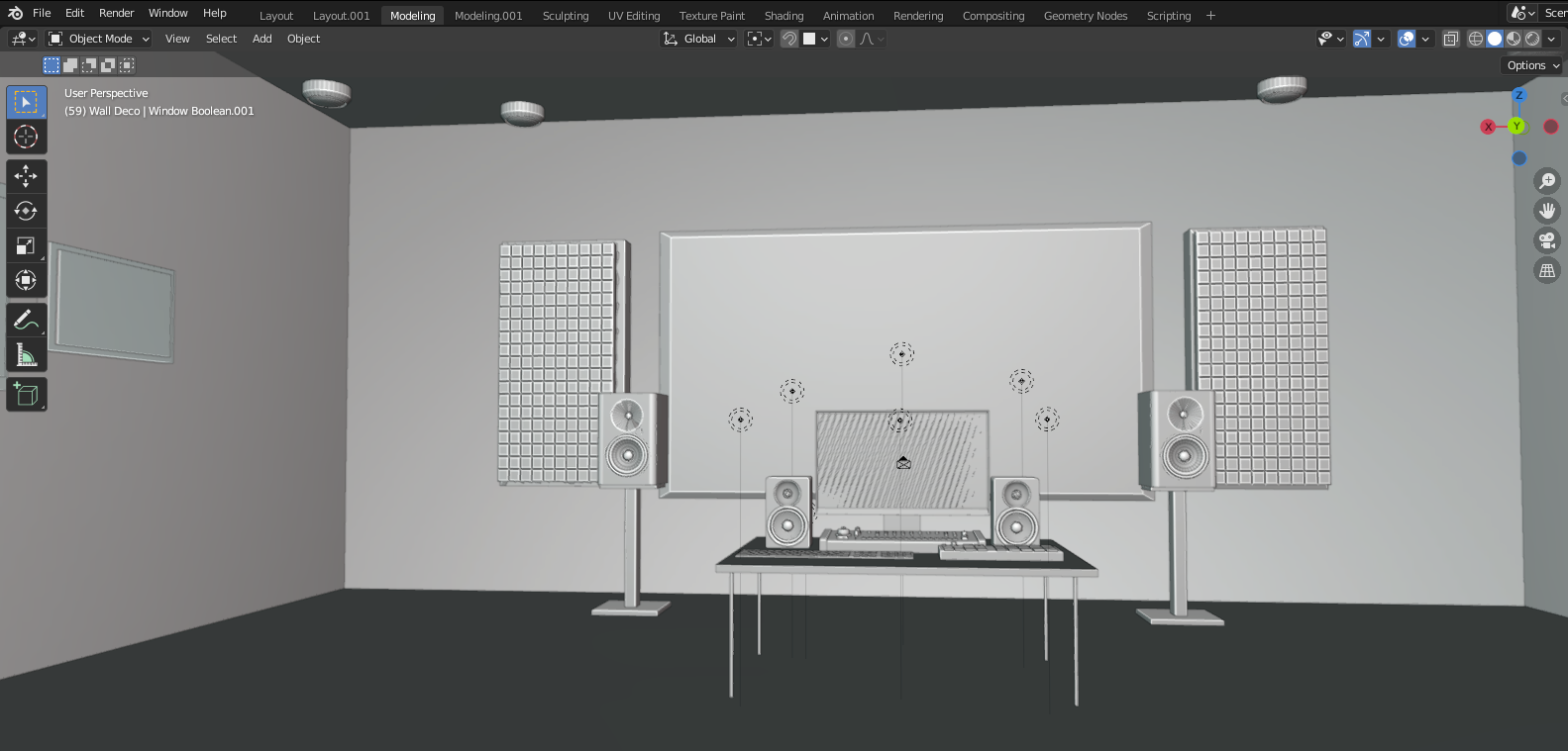 Zoomed in view of Shaded 3D models