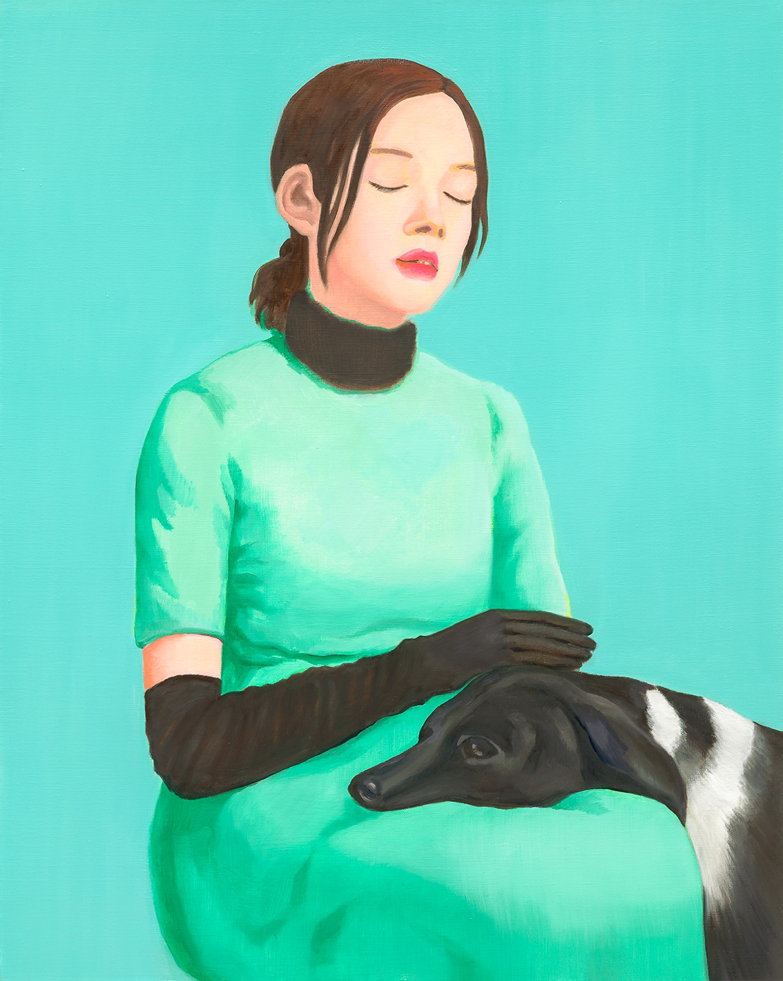 Mint, oil on linen, 72.7x60.6cm, 2026