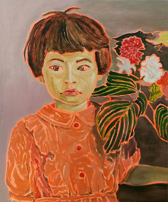 Momkid, oil and acrylic on canvas, 50x40cm, 2017