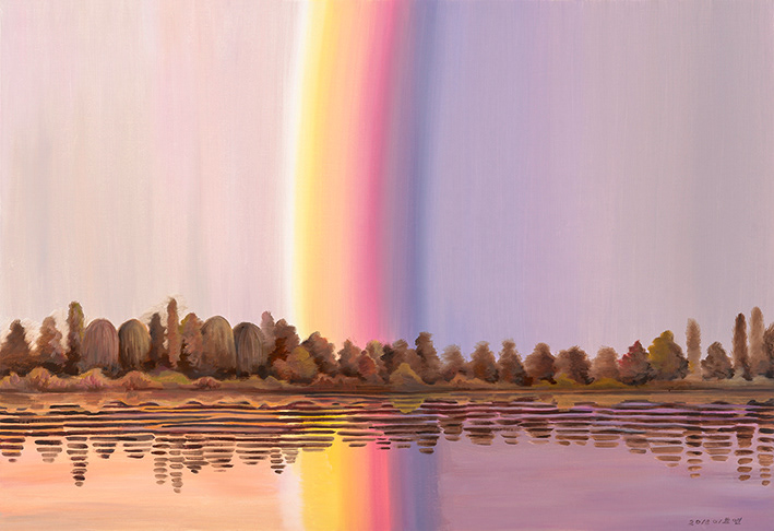Over the rainbow, oil on linen, 80.3x116.7cm, 2018