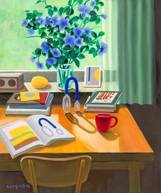 The Evolution of Thoughts, oil on linen, 72.7x60.6cm, 2025