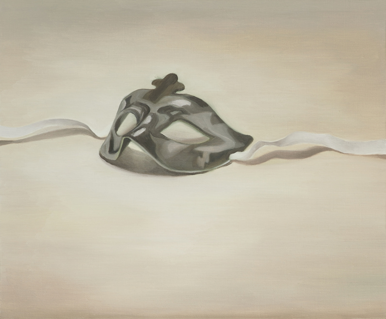 Mask 1, oil on linen, 37.9x45.5cm, 2013