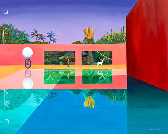 Between the betweens, oil on linen, 130.3x162cm, 2019