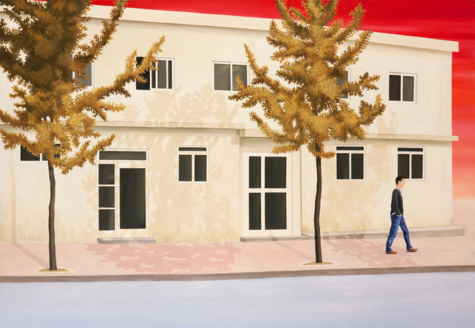 A day never met before, oil on canvas, 112x162cm, 2009
