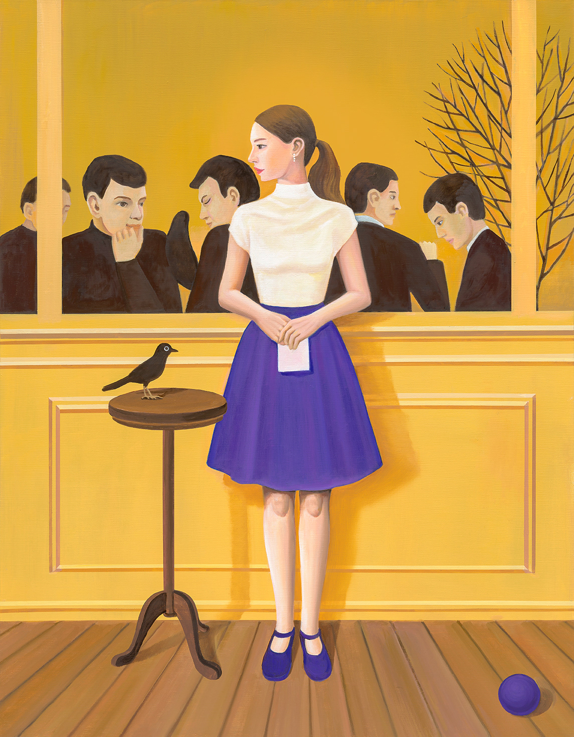 Black bird, oil on linen, 116.7x91cm, 2026