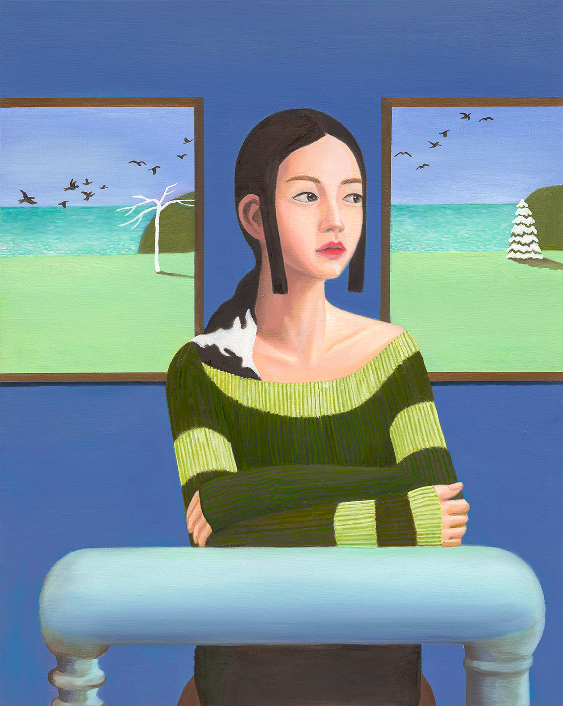 The two seas, oil on linen, 72.7x60.6cm, 2026