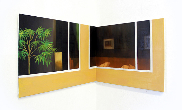 A corner, oil on canvas, 40x110cm, 2017