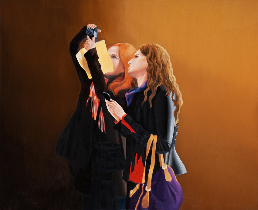 People who hold a camera 4, oil on linen, 53x65.1cm, 2012
