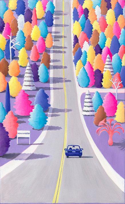 Macondo-violet, oil on linen, 116.7x72.7cm, 2025