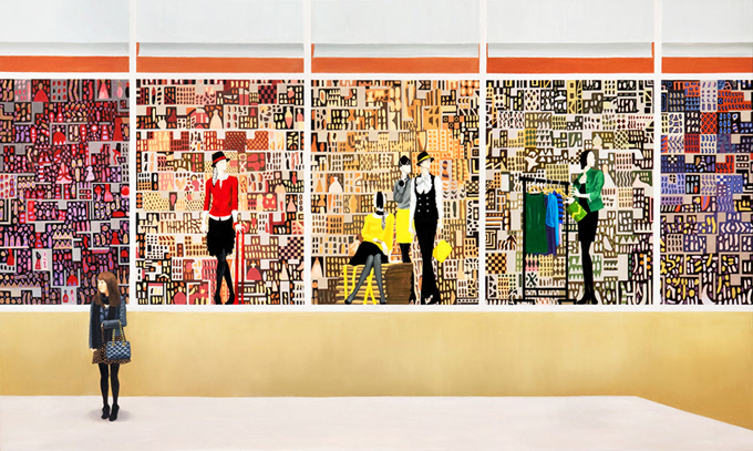 Waiting 1, oil on canvas, 97x162cm, 2009