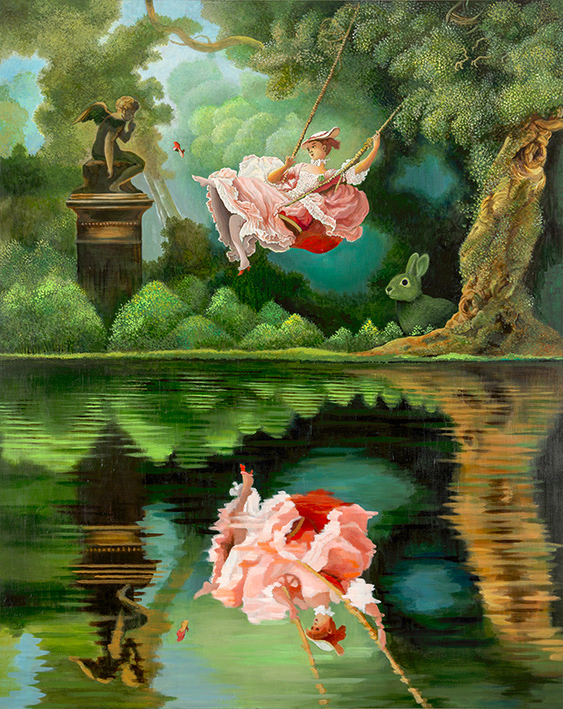 Reflection 2, acrylic on linen, 162x130.3cm, 2015