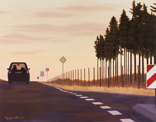 sunset 2, oil on linen, 72.7x90.9cm, 2012