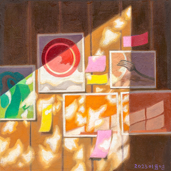 Shadow, oil and stonedust on linen, 45.5x45.5cm, 2023