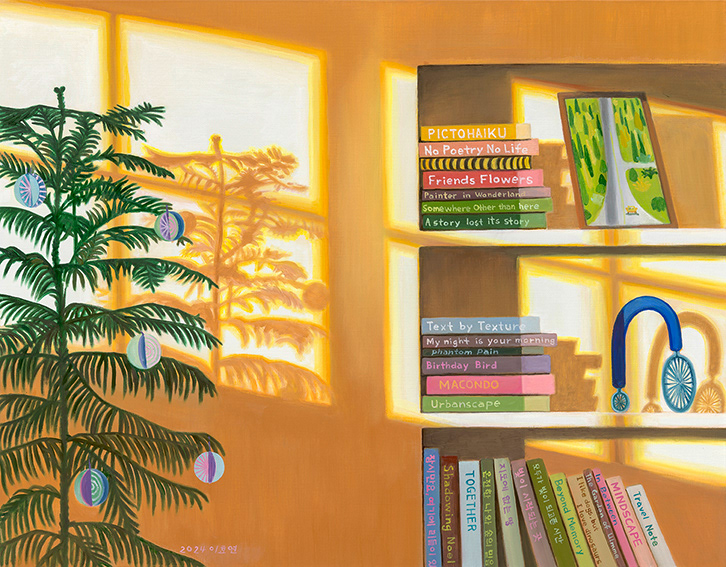 Shadowing Noel, oil on linen, 91x116.7cm, 2024