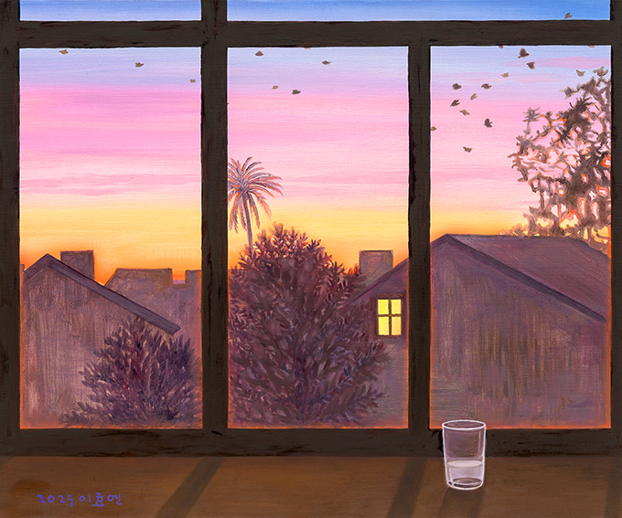 Before sunrise, oil on linen, 60.6x72.7cm, 2025