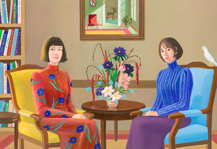 Landscape of patterns, oil on linen, 80.3x116.7cm, 2025