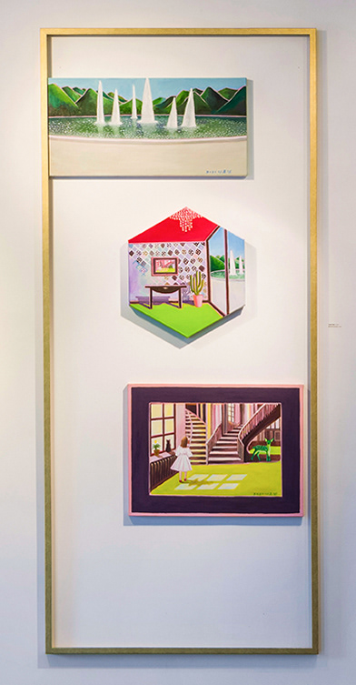  Landscapes of one another, oil on linens and a frame, 2020