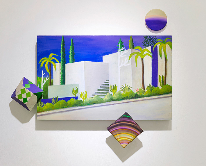 Blue, oil on linen and small canvases, 2021 