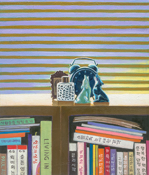 Together, oil and stonedust on linen, 53x45.5cm, 2023